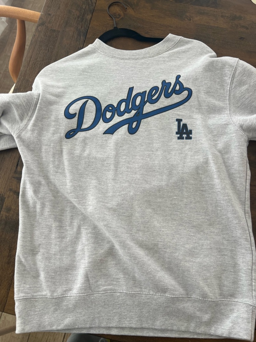 Dodgers Grey Sweatshirt with Blue Logo